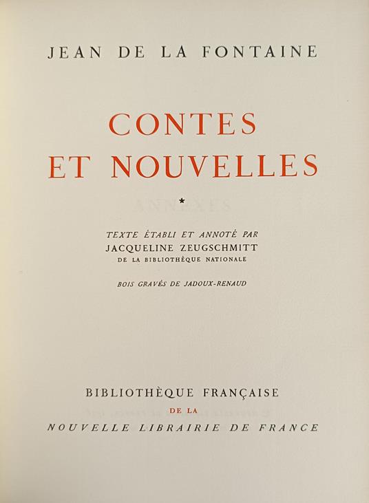 Contes Et Nouvelles - Jean de La Fontaine - copertina