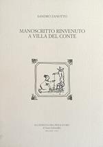 Manoscritto Rinvenuto A Villa Del Conte