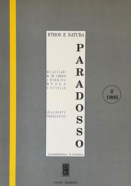 Ethos E Natura - copertina