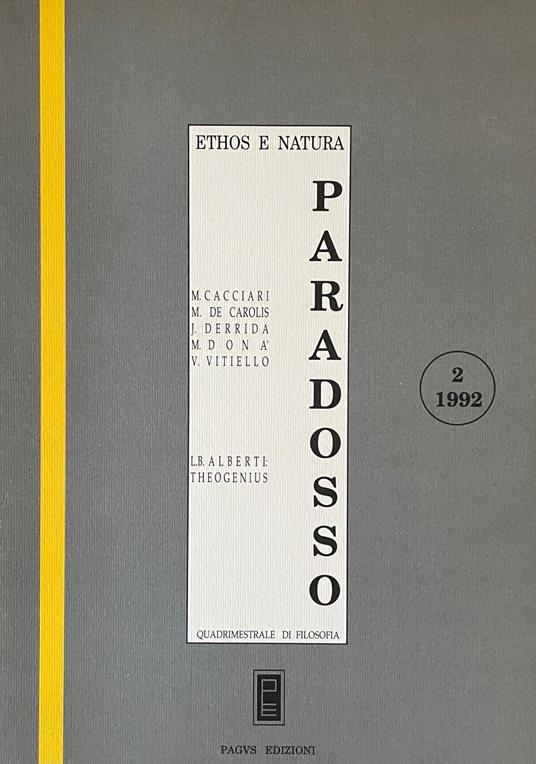 Ethos E Natura - copertina