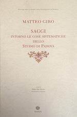 Saggi Intorno Le Cose Sistematiche Dello Studio Di Padova