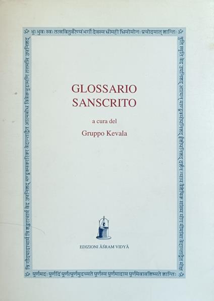 Glossario Sanscrito - copertina