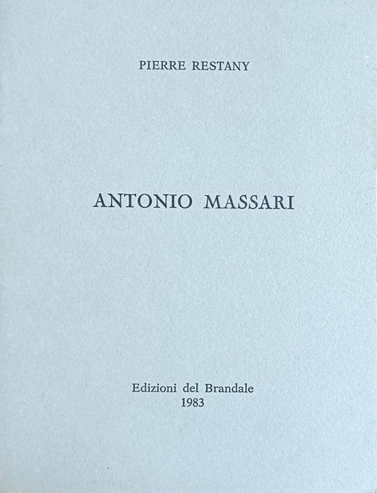 Antonio Massari - Pierre Restany - copertina