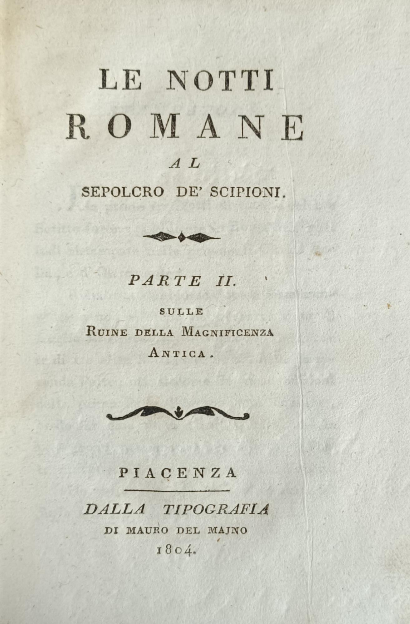 Le Notti Romane Al Sepolcro De' Scipioni