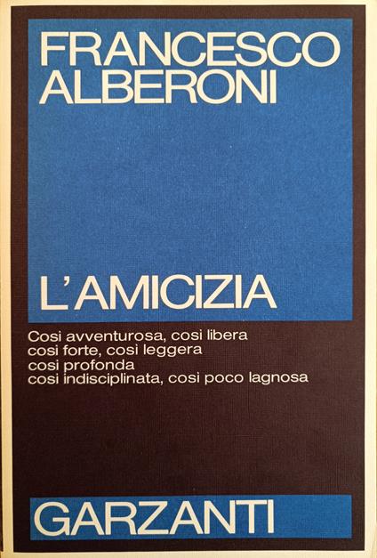 L' Amicizia - Francesco Alberoni - copertina