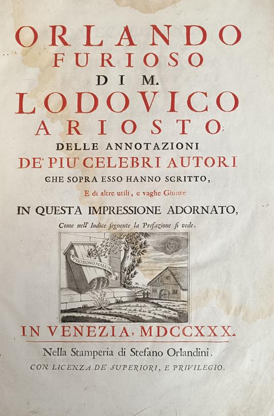 Orlando Furioso - Ludovico Ariosto - copertina