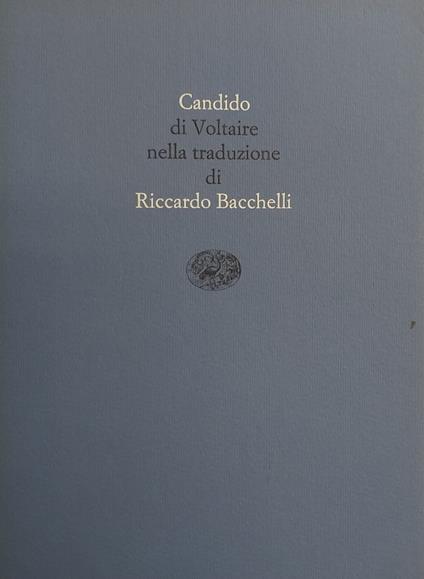 Candido - Voltaire - copertina