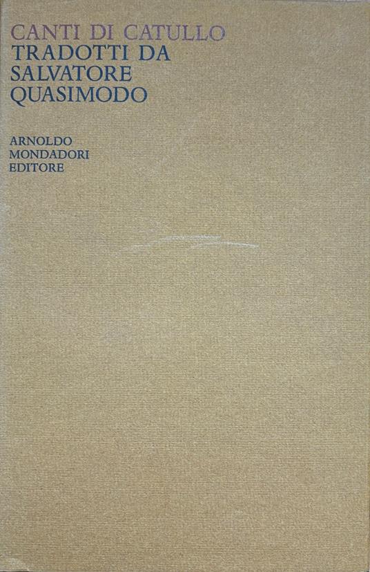 Canti - G. Valerio Catullo - copertina