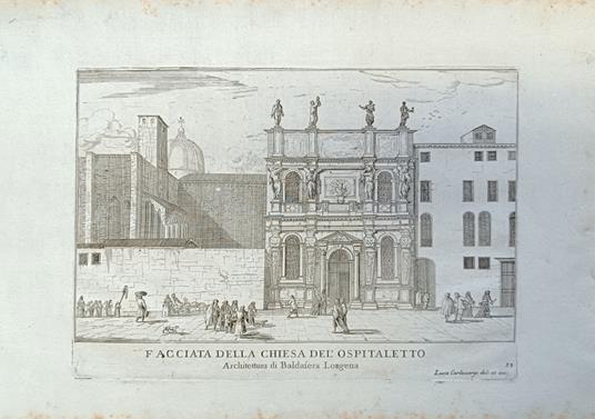 Facciata Della Chiesa Del' Ospitaletto. Architettura Di Baldafera Longena - Luca Carlevarijs - copertina