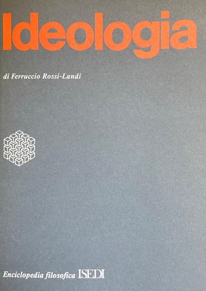 L' Ideologia - Ferruccio Rossi-Landi - copertina