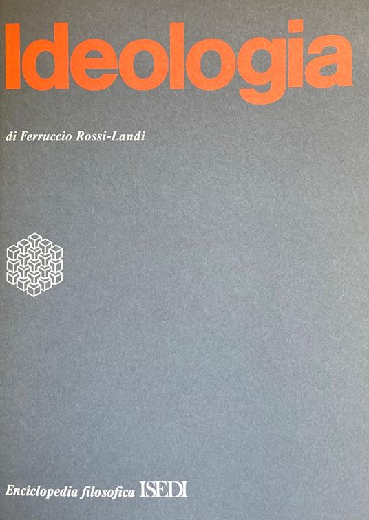 L' Ideologia - Ferruccio Rossi-Landi - copertina