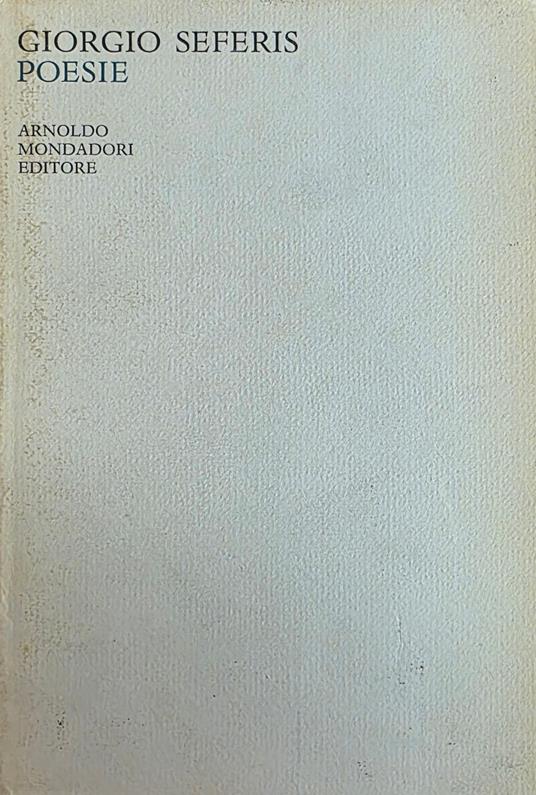 Poesie - Giorgio Seferis - copertina