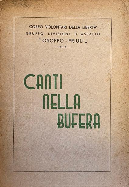 Canto Nella Bufera - copertina