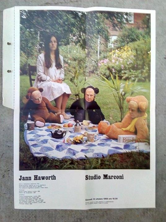 Invito poster Jann Haworth Studio Marconi Milano 1968 - copertina