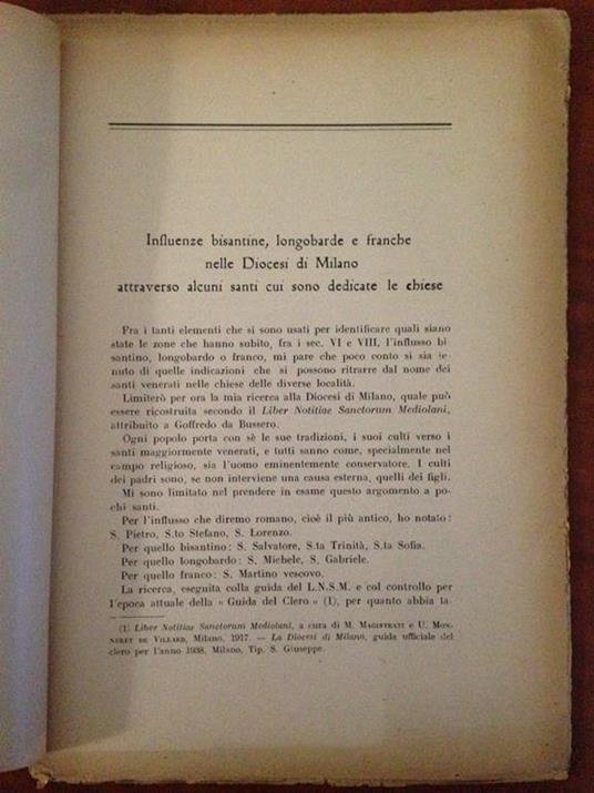 Brossura Influenze bisantine, longobarde e franche nelle Diocesi - E20043 - copertina