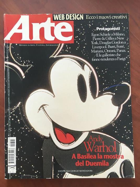 Arte N° 325 Settembre 2000 Cover: Andy Warhol E21785 - copertina