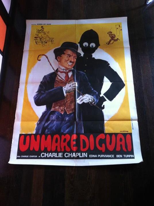 Poster originale "Un mare di guai" Charlie Chaplin 1966 - P143 - copertina