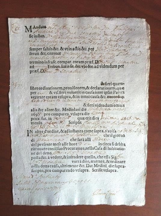 Mandato per istanza originale 1698 - E14645 - copertina