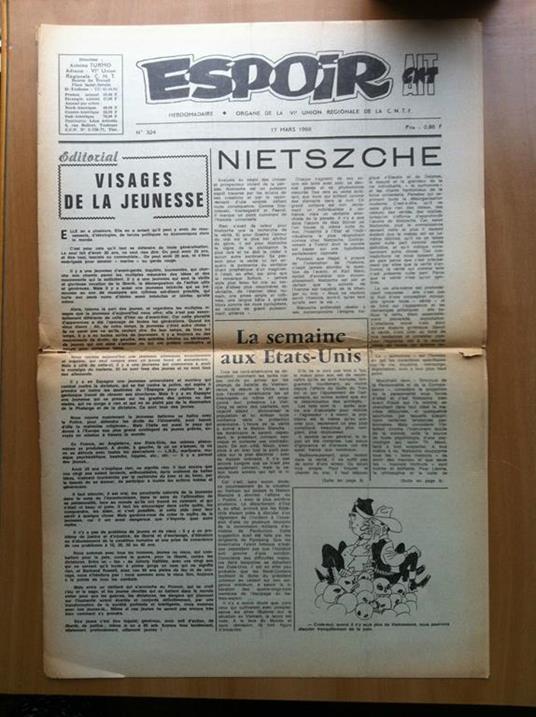Espoir CNT AIT n° 324 - 17 Mars 1968 - E19808 - copertina