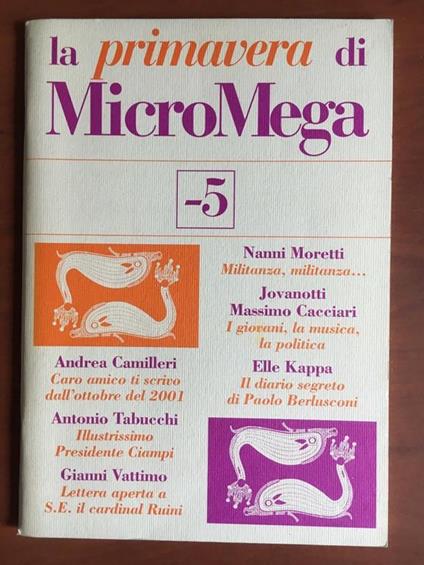 La primavera n° 1 di Micromega -5/2001 E22624 - copertina