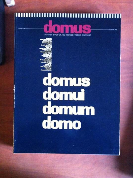 Domus n° 744 Dicembre 1992 Fondata da Gio Ponti 1928 Cover: Ott+Stein E9781 - copertina