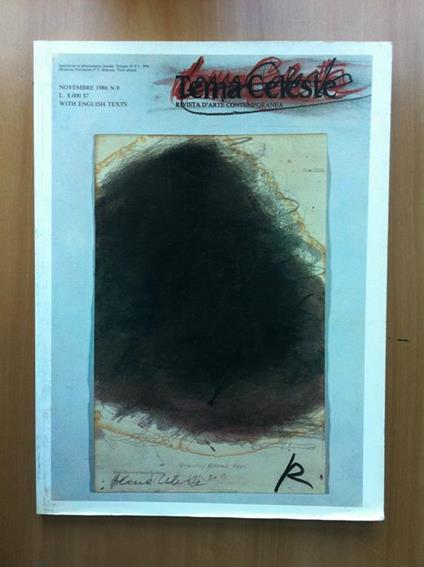 tema celeste Rivista d'Arte Contemporanea n° Novembre n° novembre 1986- E16244 - copertina
