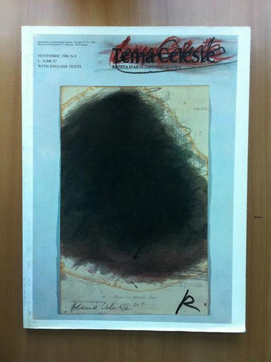 tema celeste Rivista d'Arte Contemporanea n° Novembre n° novembre 1986- E16244 - copertina