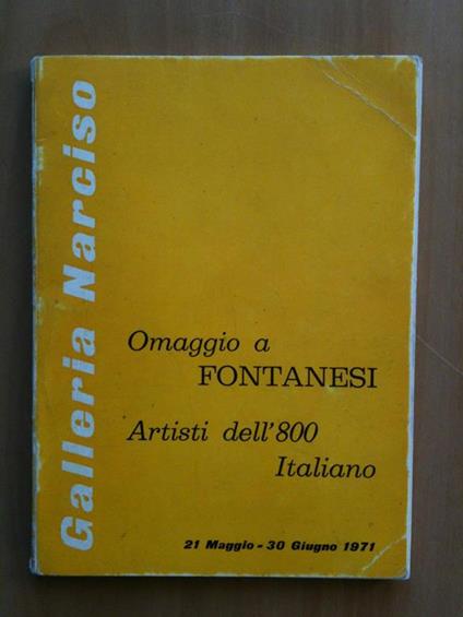 Catalogo della Mostra Omaggio a Fontanesi - Galleria Narciso 1971 Torino - copertina