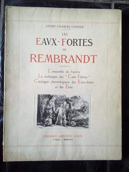 Coppier les eaux-fortes de Rembrandt Paris 1923 - copertina