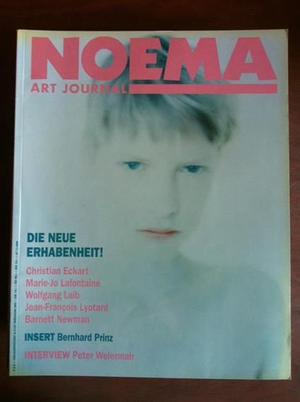 Noema Art Journal N° 35 April 2/1991 Cover: Marie-Jo Lafontaines - copertina