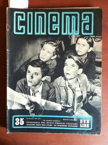 Cinema N° 35 10 Dicembre 1937 Cover: Piccoli G.-Men E13494 - copertina
