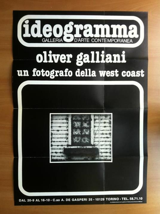 Poster invito alla mostra di Oliver Galliani Gal Ideogramma Torino 1979 - E15451 - copertina