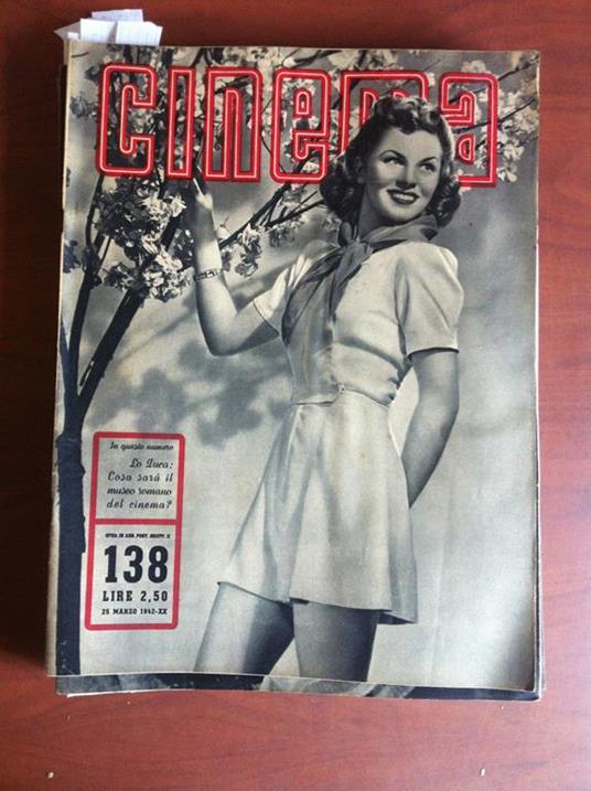 Cinema N° 138 25 Marzo 1942 E12494 - copertina