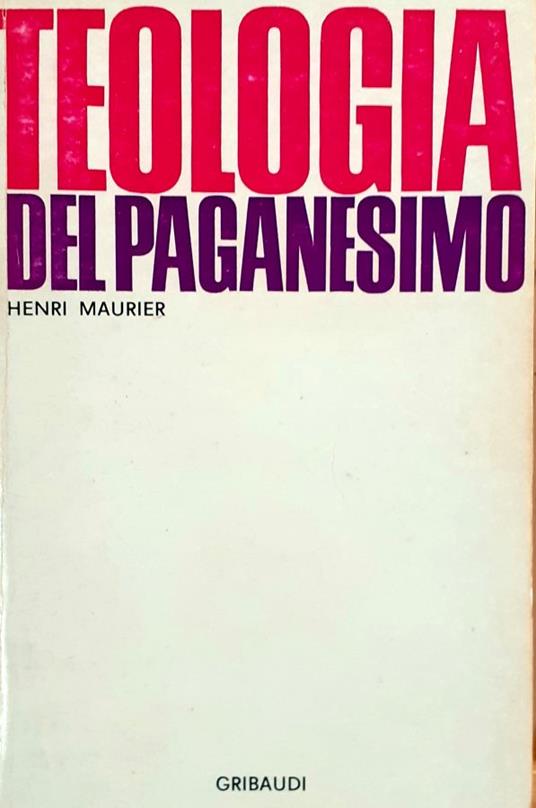 Teologia del paganesimo - copertina