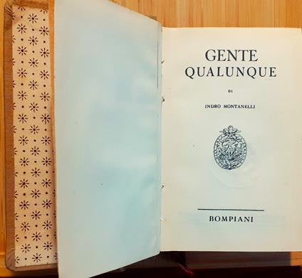 Gente qualunque - Indro Montanelli - copertina