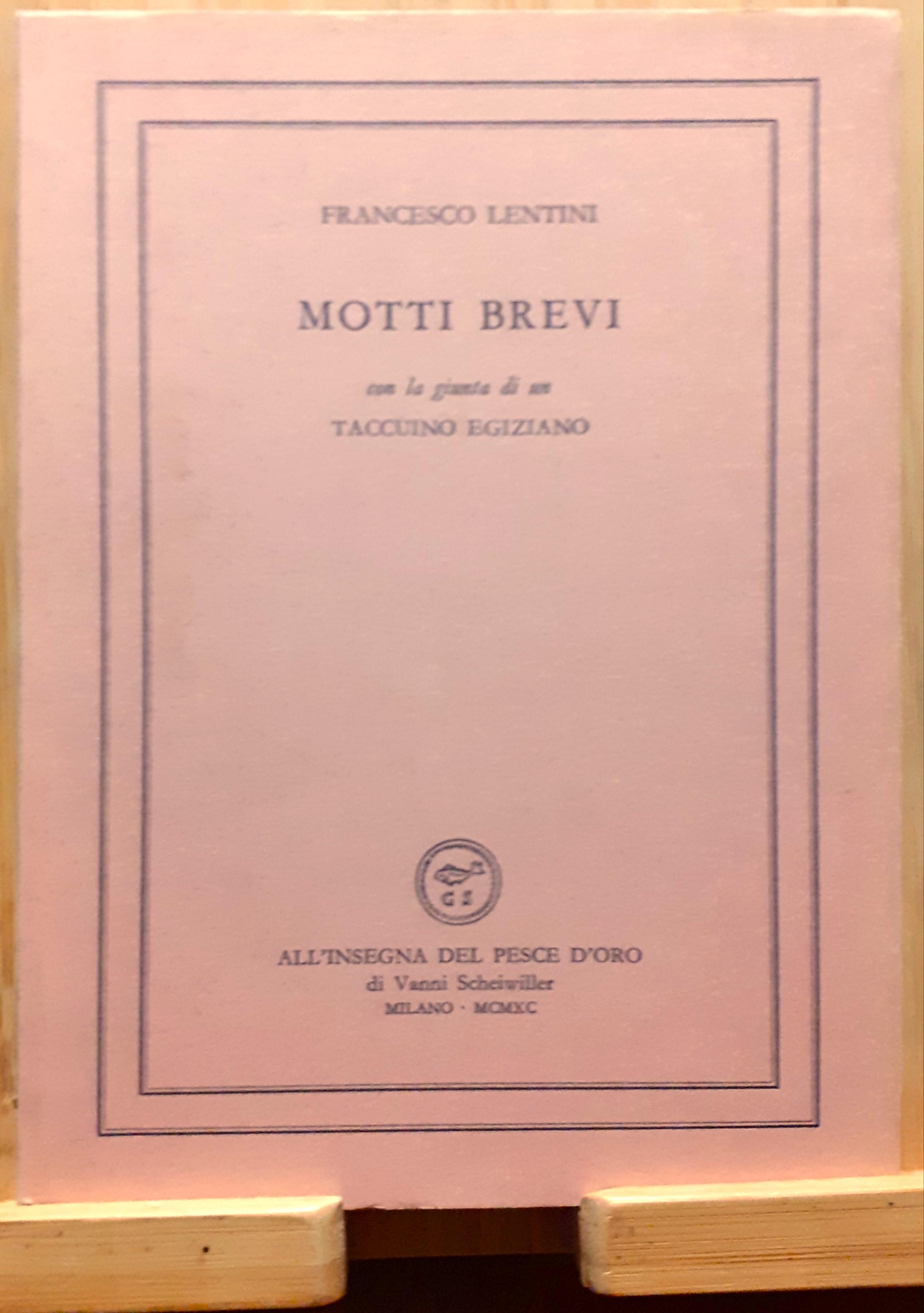 Motti brevi con la giunta di un Taccuino egiziano