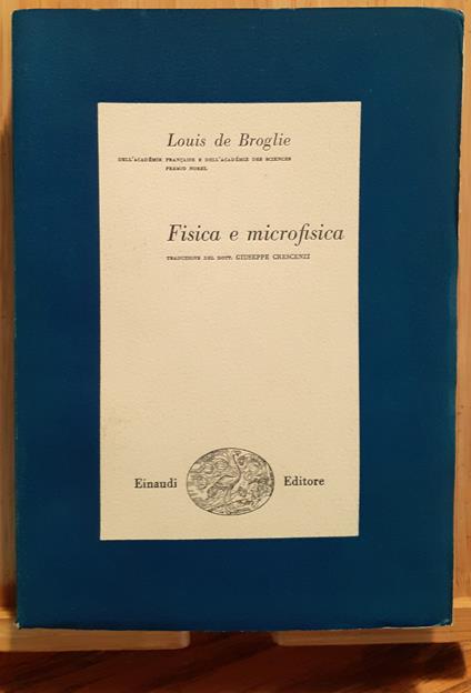 Fisica e microfisica - Louis de Broglie - copertina
