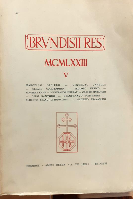 Brindisi Res - copertina