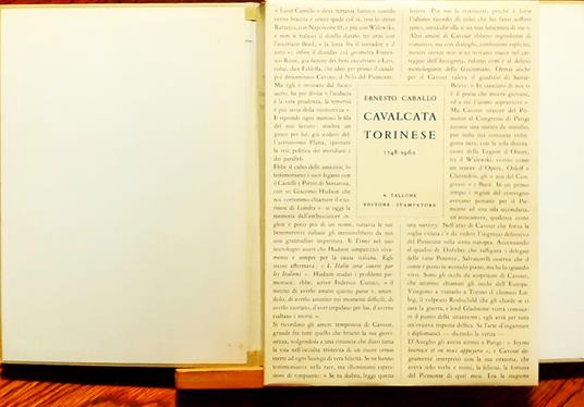Cavalcata torinese. 1748-1960 - Ernesto Caballo - copertina