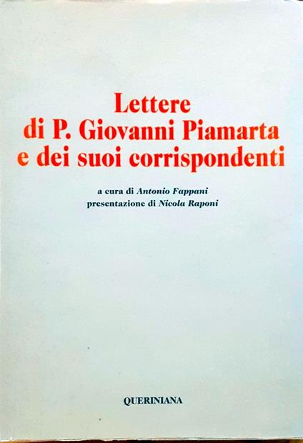 Lettere di P. Giovanni Piamarta e dei suoi corrispondenti - copertina