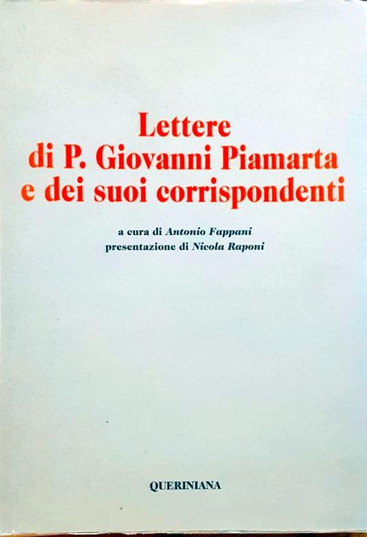 Lettere di P. Giovanni Piamarta e dei suoi corrispondenti - copertina