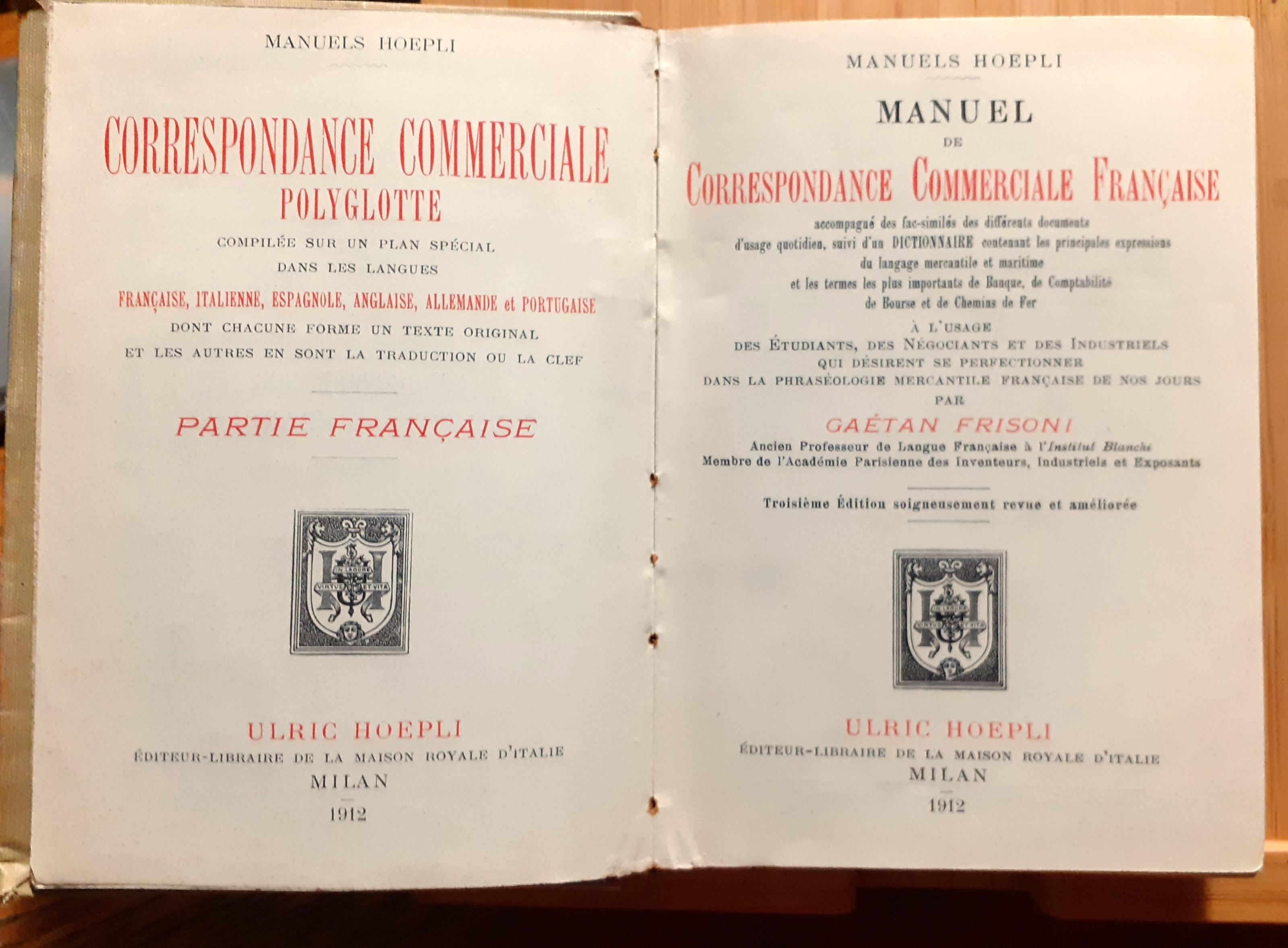 Correspondance commerciale française