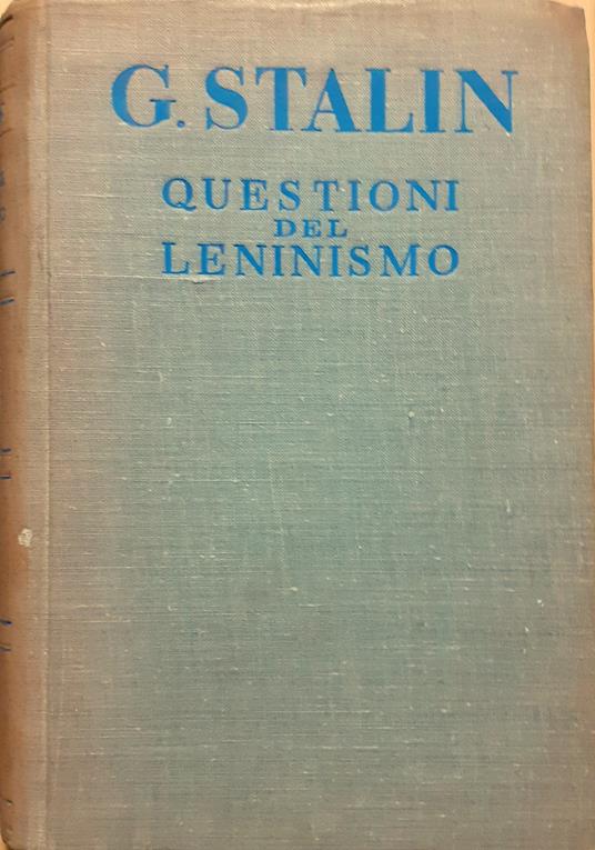 Questioni del leninismo - copertina