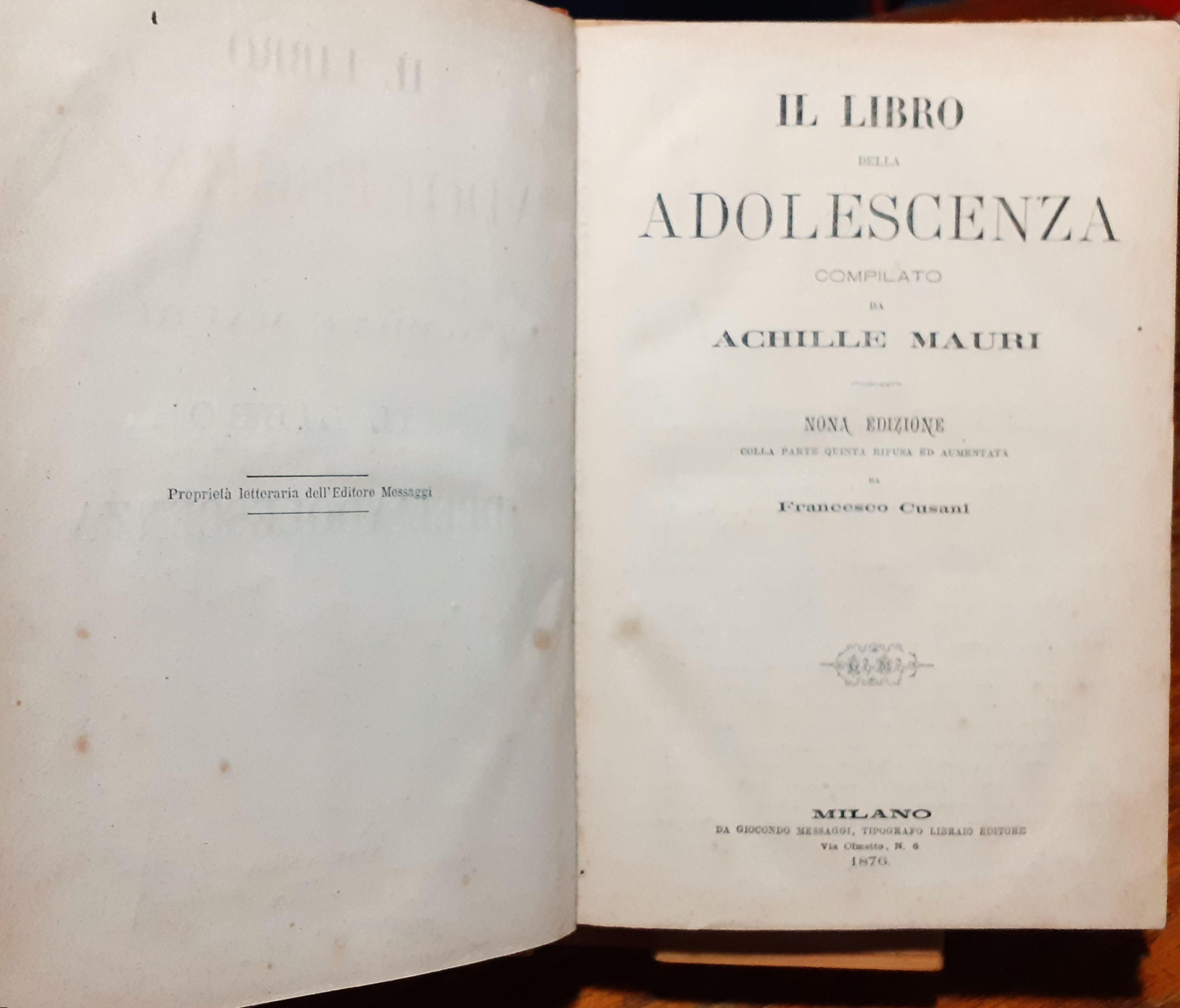 Il libro dell'adolescenza
