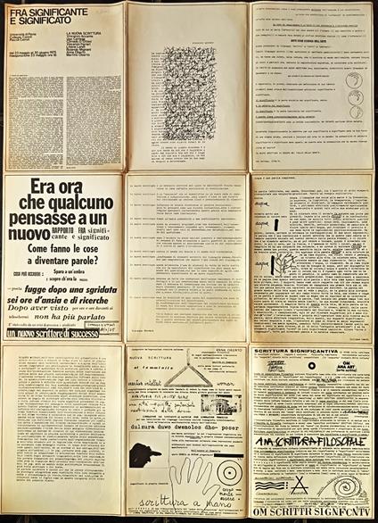 Fra Significante e significato. La nuova scrittura (Vincenzo Accame - Ugo Carrega - Corrado D'Ottavi - Vincenzo Ferrari - Liliana Landi - Rolando Mignani - Anna Oberto - Martino Oberto) - copertina