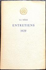 La mère. Entretiens 1929