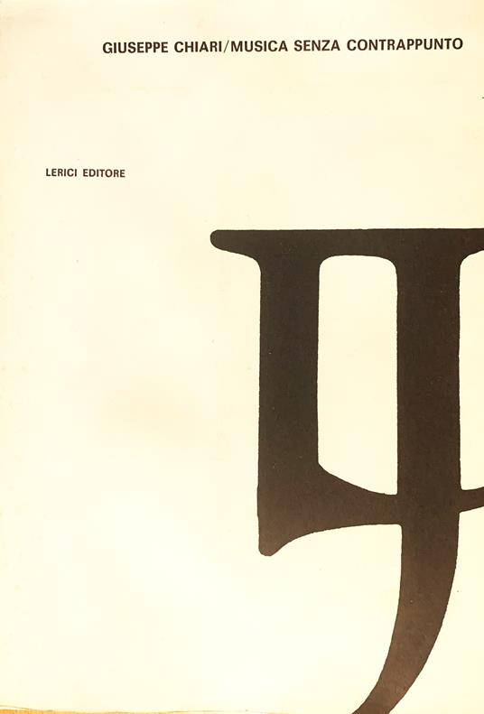 Musica senza contrappunto - Giuseppe Chiari - copertina