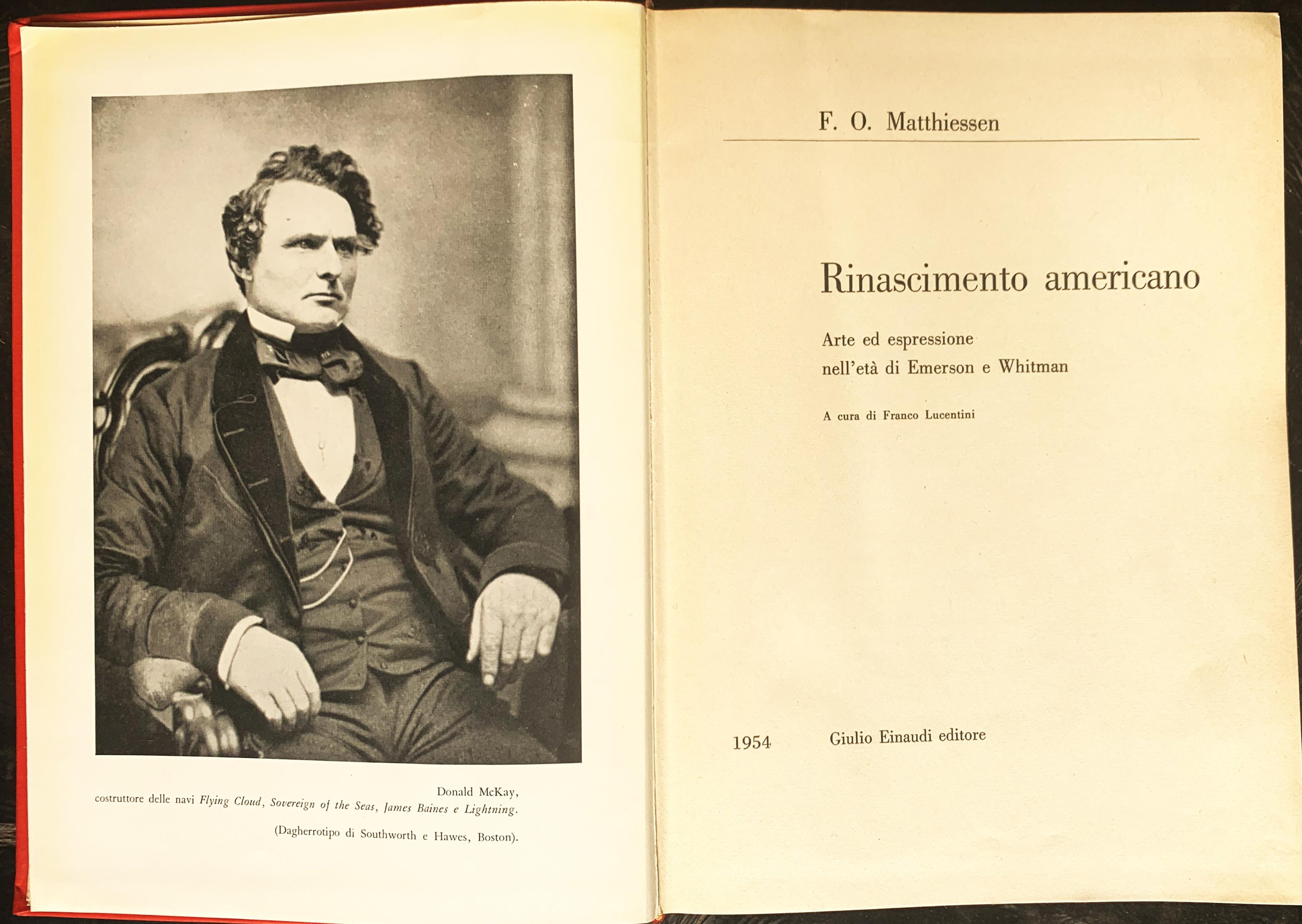 Rinascimento americano. Arte ed espressione nell'età di Emerson e Whitman