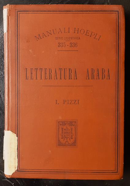 Letteratura araba - copertina