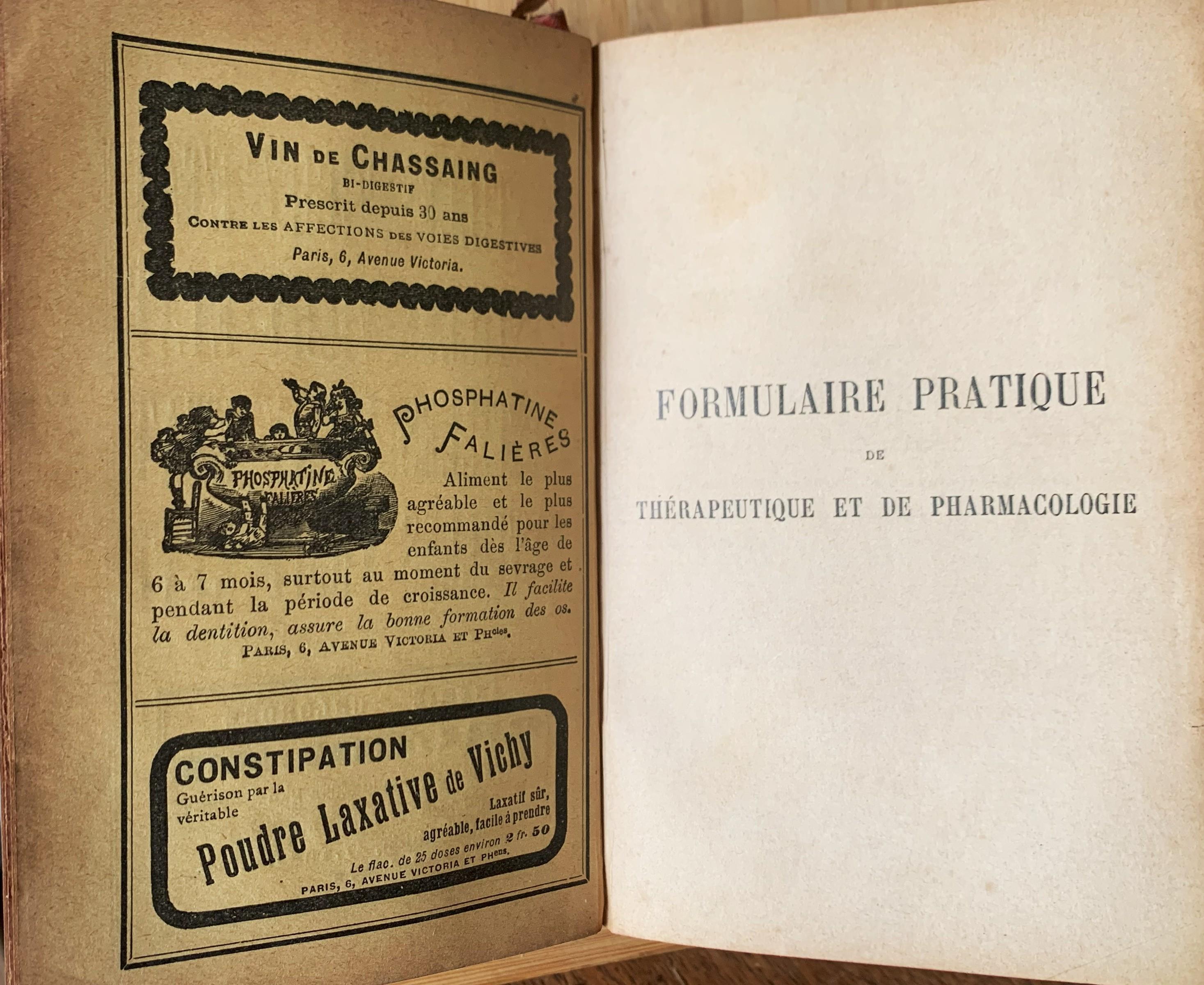 Formulaire pratique de Thérapeutique et de Pharmacologie